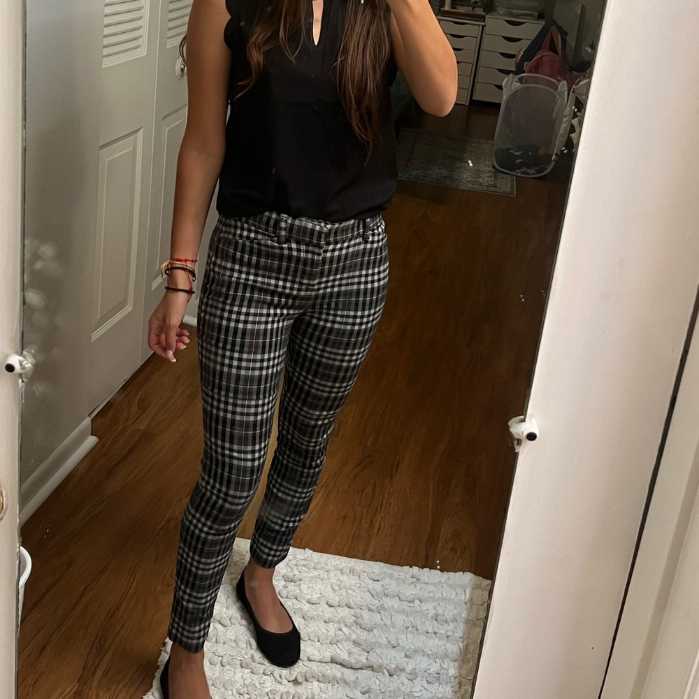 GAP Plaid Skinny Ankle Pants Size 0
